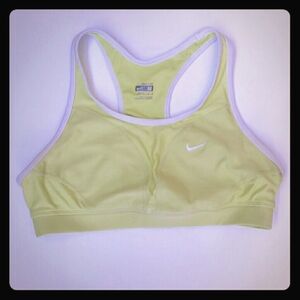 Nike Racer Womens Fit Dry Yellow Sports Bra